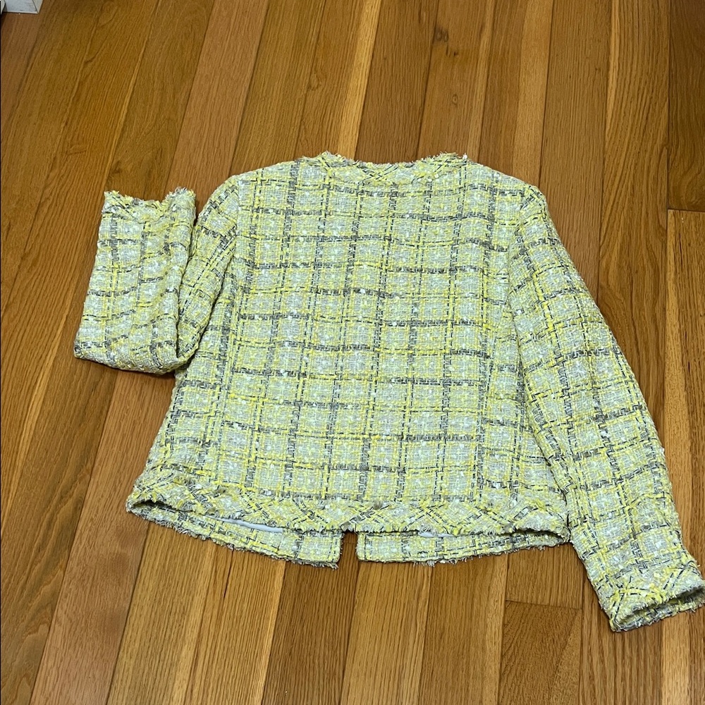 Old Navy Yellow and Black Tweed Jacket - Picture 6 of 6